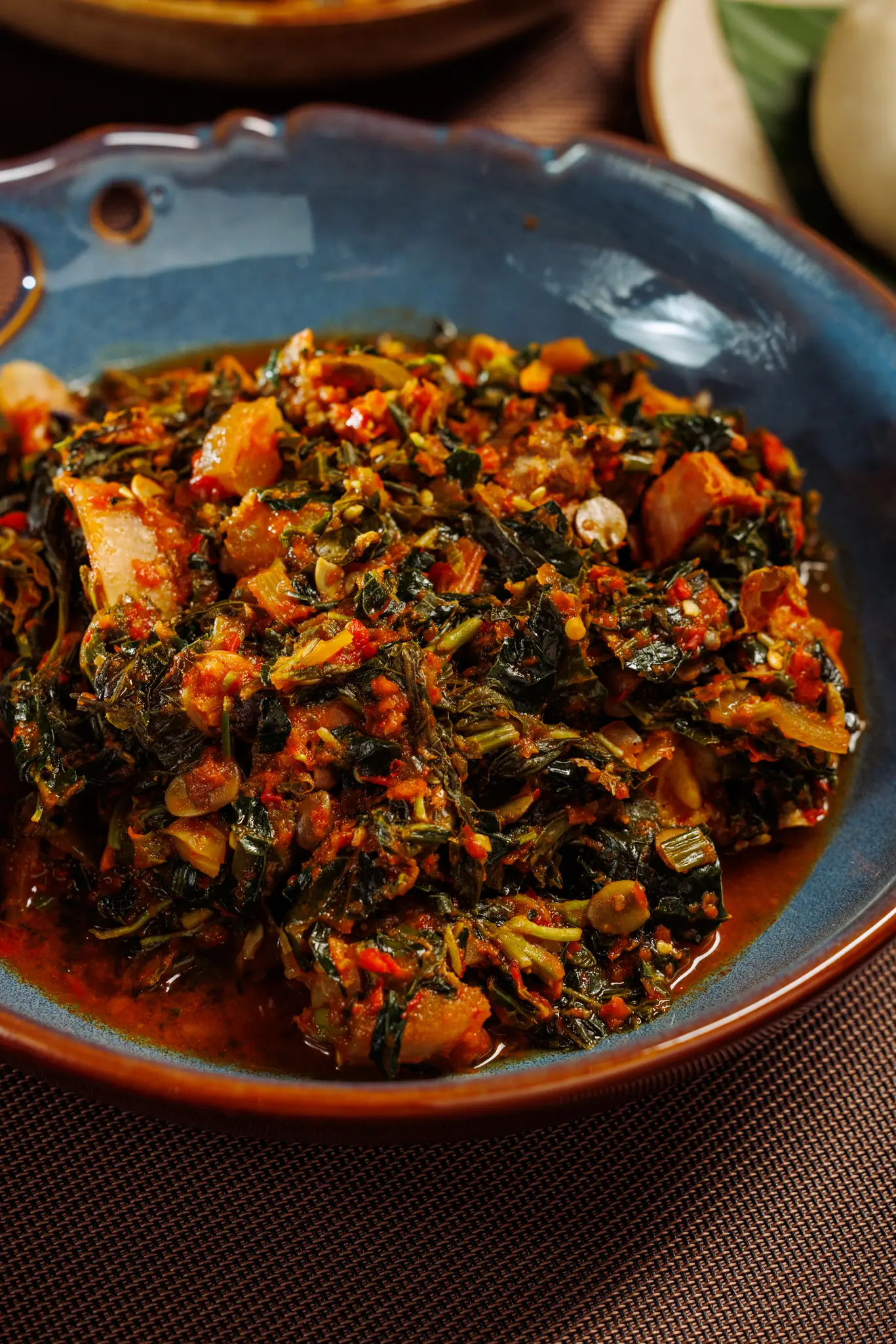 Nigerian meal with protein and sides