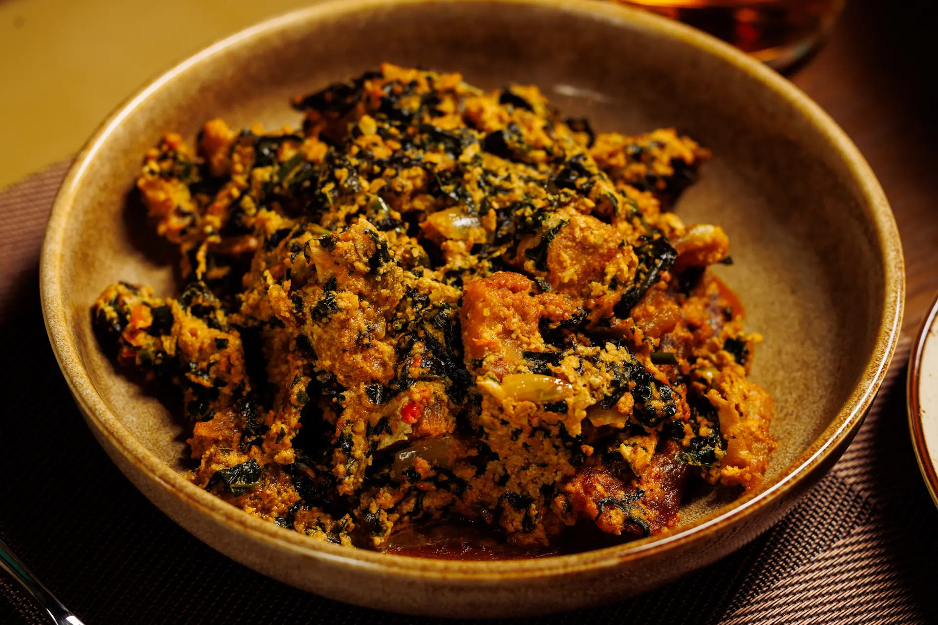 Nigerian rice dish served on a table