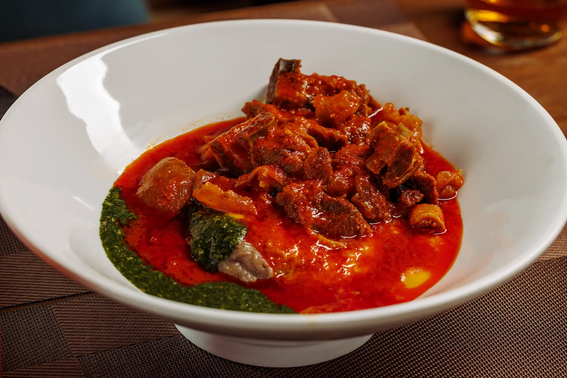 Beautiful Nigerian meal presentation